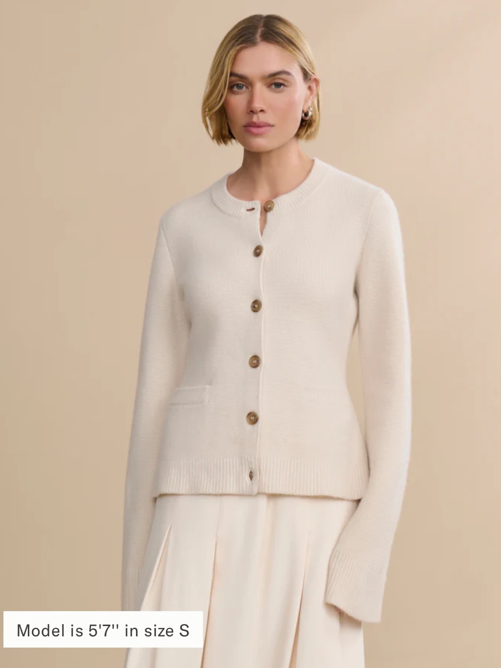 Jenni Kayne Cooper Cardigan Large, Cream